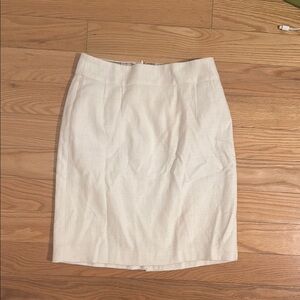 Banana Republic Cream Pencil Skirt Knee-Length Work Style
